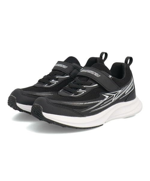 Shunsoku Boys Kids Shoes Athletic Shoes School Shoes Blade Booster BLADE BOOSTER Kids Sneakers Strap Black [SYUNSOKU] Children's JJ-152 19.0cm