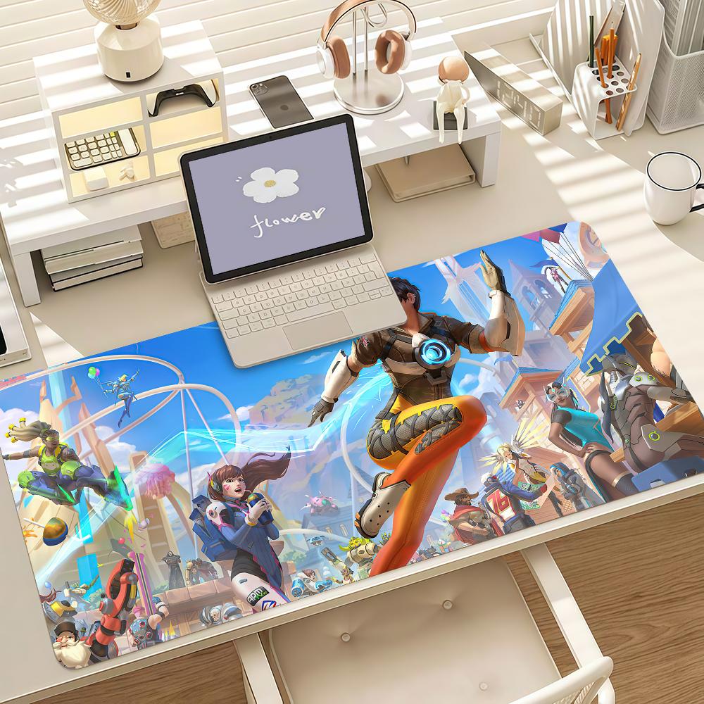 Game OOverwatchEs Mouse Pad Anti Slip Rubber Edge Locked Thickened Laptop Gaming Desk Mat