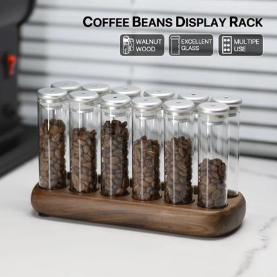 Kaffeebohnen-Aufbewahrungsbehälter, Präsentationsständer, Teerohr, Glasflasche mit atmungsaktivem Deckel, Espresso-Zubehör, Werkzeug, Barista, Kaffeegeschirr