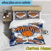3pcs Custom Name New York Football Bedding Set Includes 1 Duvet Cover & 2 Pillowcases for All Seasons Dormitory Home Decor Christmas gifts