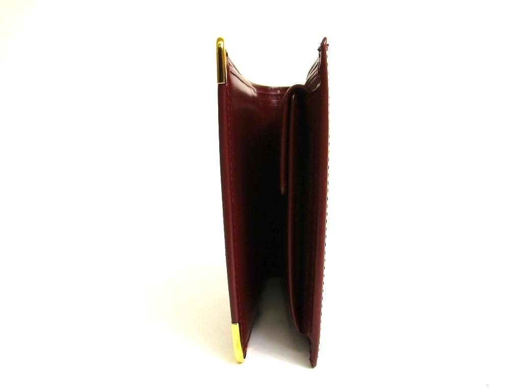 Authentic Cartier Must de Cartier Bordeaux Leather Bifold Wallet Purse #a944  Refurbished