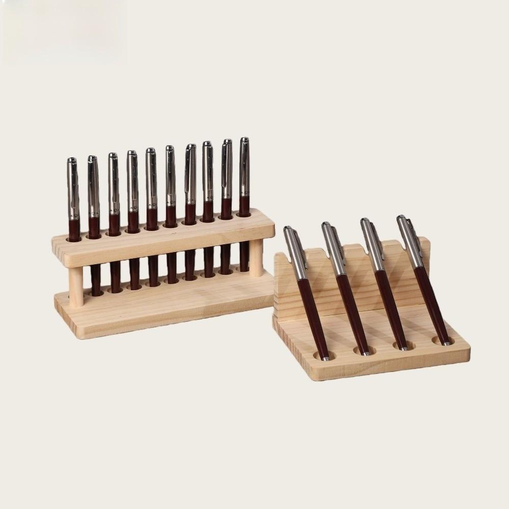 Household Wooden Pen Stand Vertical Pen Holder Creative Office Pen Holder  Kitchen Organizing Box