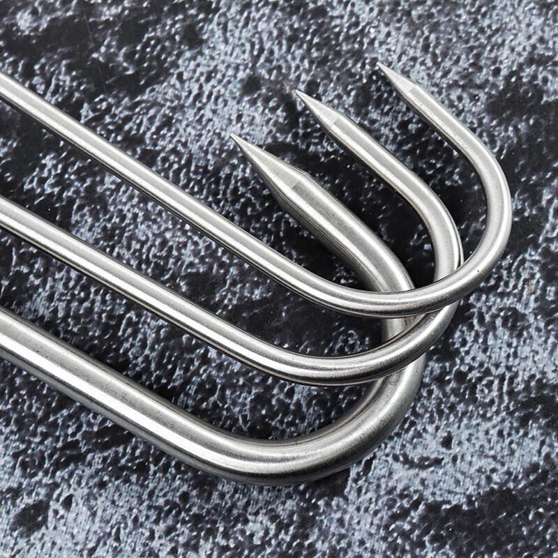 Heavy-Duty Stainless Steel S-Hooks for Cured Meats