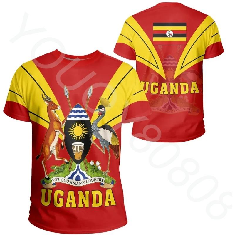 

2023 New Sweatshirt T-shirt Men and Women Casual Street African Zone T-Shirt Uganda T-Shirt Ivory Style S