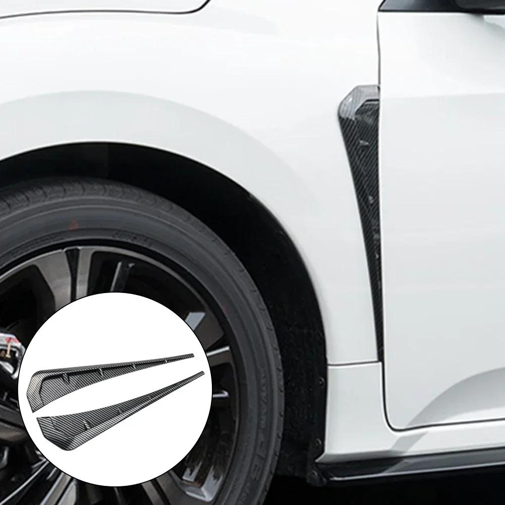 2Pcs Universal Car ABS Side Fender Vent Air Wing Cover Moulding Trim Stickers Hood Intake Sticker Car Styling Accessories