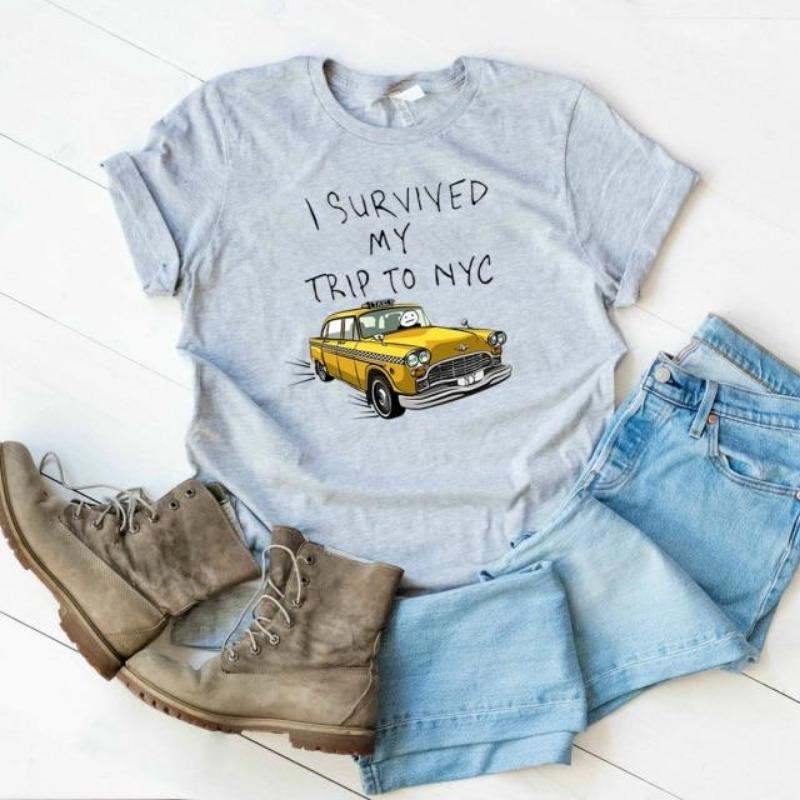 Trička stejného stylu Toma Hollanda Přežil jsem svůj výlet do NYC Potisk Tričko Léto Ležérní Streetwear Trička Unisex