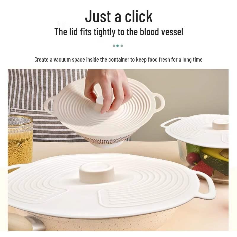 Reusable Food-Grade Silicone Lid for Bowls, Plates, and Cups - Microwave & Splash-Proof Seal