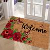 1Pcs Anti Fatigue Kitchen Rugs, Peony Butterfly  Print Waterproof Non-Slip Thick Cushioned Kitchen Mat Heavy Duty Comfort Standing Mat for Kitchen