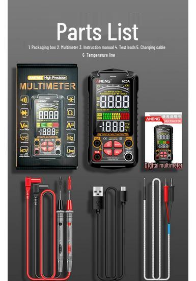Rechargeable High-Precision Smart Digital Multimeter - Multifunctional, Fully Automatic, Anti-Burnout Electrician Tool.