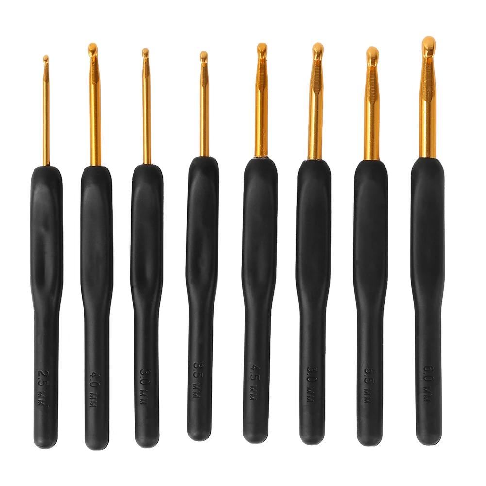 8/9pcs Portable Knitting Tools Set DIY Weave Craft Yarn Knitting Needles Knitting Craft Case Aluminum Crochet Hooks Kits