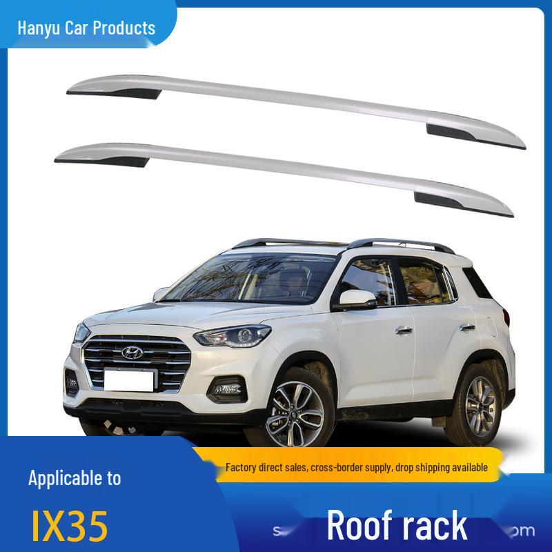 Roof Rack for 2018 IX35: Aluminum Alloy, Black/Silver, Adhesive-Type for Decoration & Modification