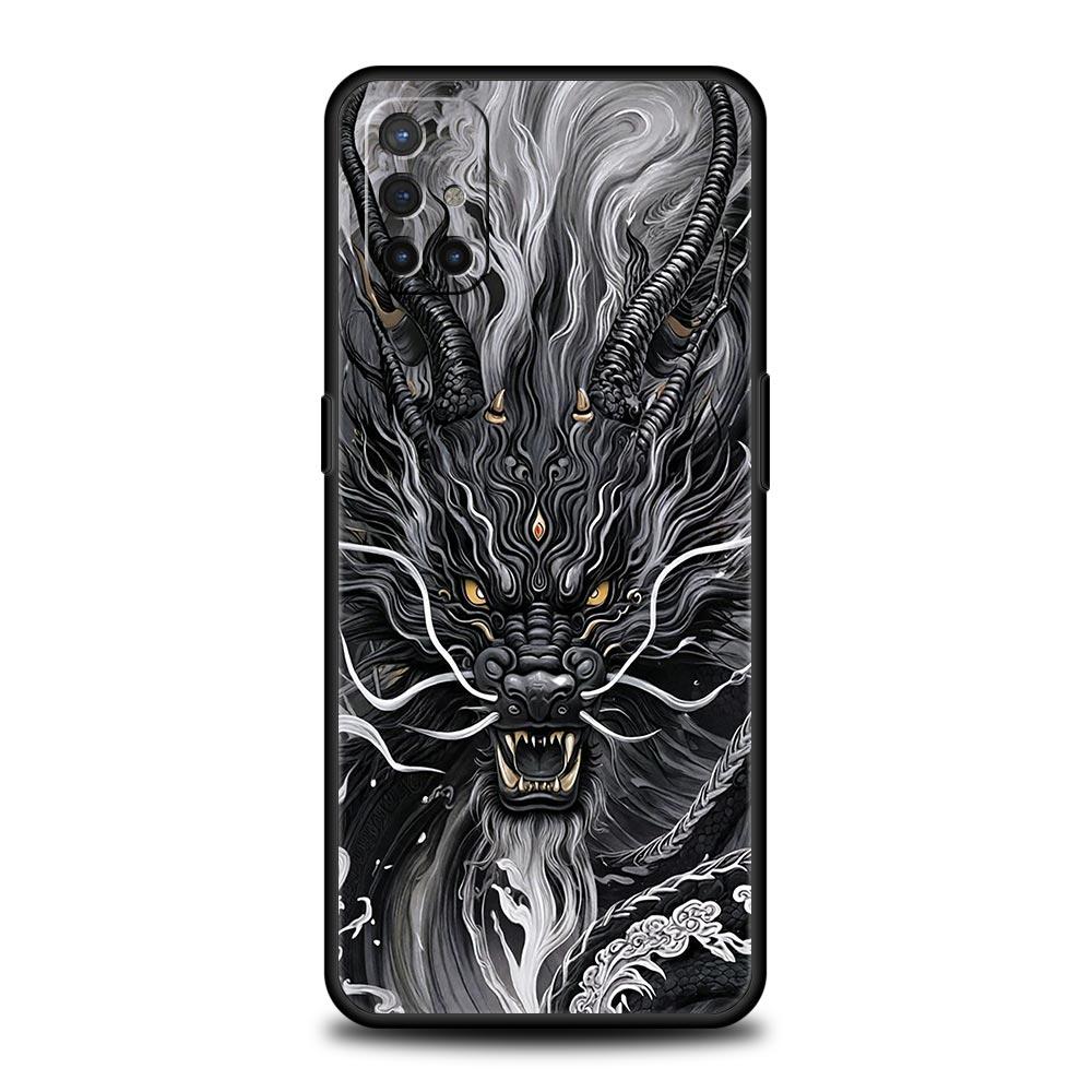 Phone Case For Oneplus 13R 13 12 10T 11 R10 Nord N100 N200 N10 9 9R CE 2 3 Z Pro Lite Soft TPU Chinoiserie Loong Flower Dragon