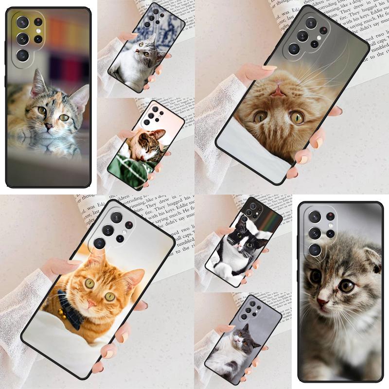 Cute Cat Animal SOFT Cell Phone Case for Samsung Galaxy S26 Ultra S25 S24 S23 S22 S21 S20 Note10 Cover