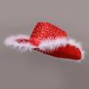 Christmas Cowboy Hat Felt Material Vintage Style Party Cosplay Magic Show Accessory 56-58cm One Size