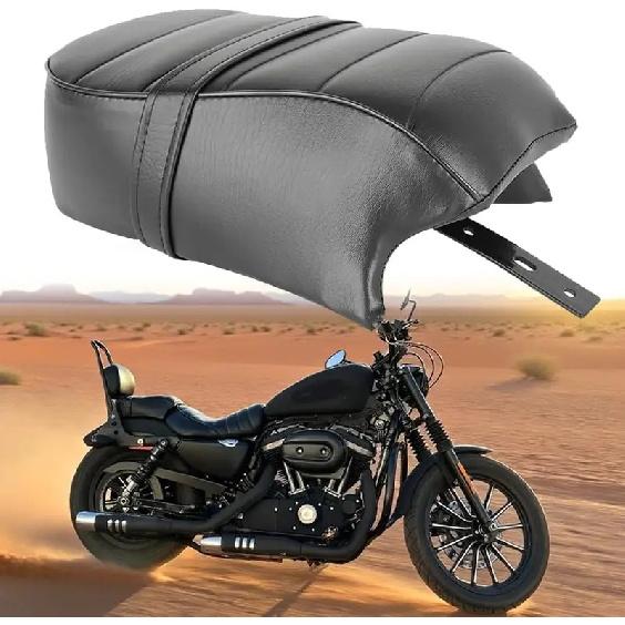 Motorcycle Seat Black Sporster seat Passenger Seat Compatible with Harley Sportster Iron 883 XL883N 2016-2022 (Black Passenger S