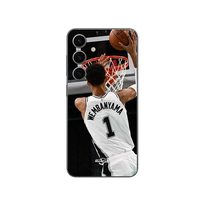 Coque Samsung Galaxy S25 Plus Victor Wembanyama n°1 San Antonio Spurs Dunk Maniacase schwarz