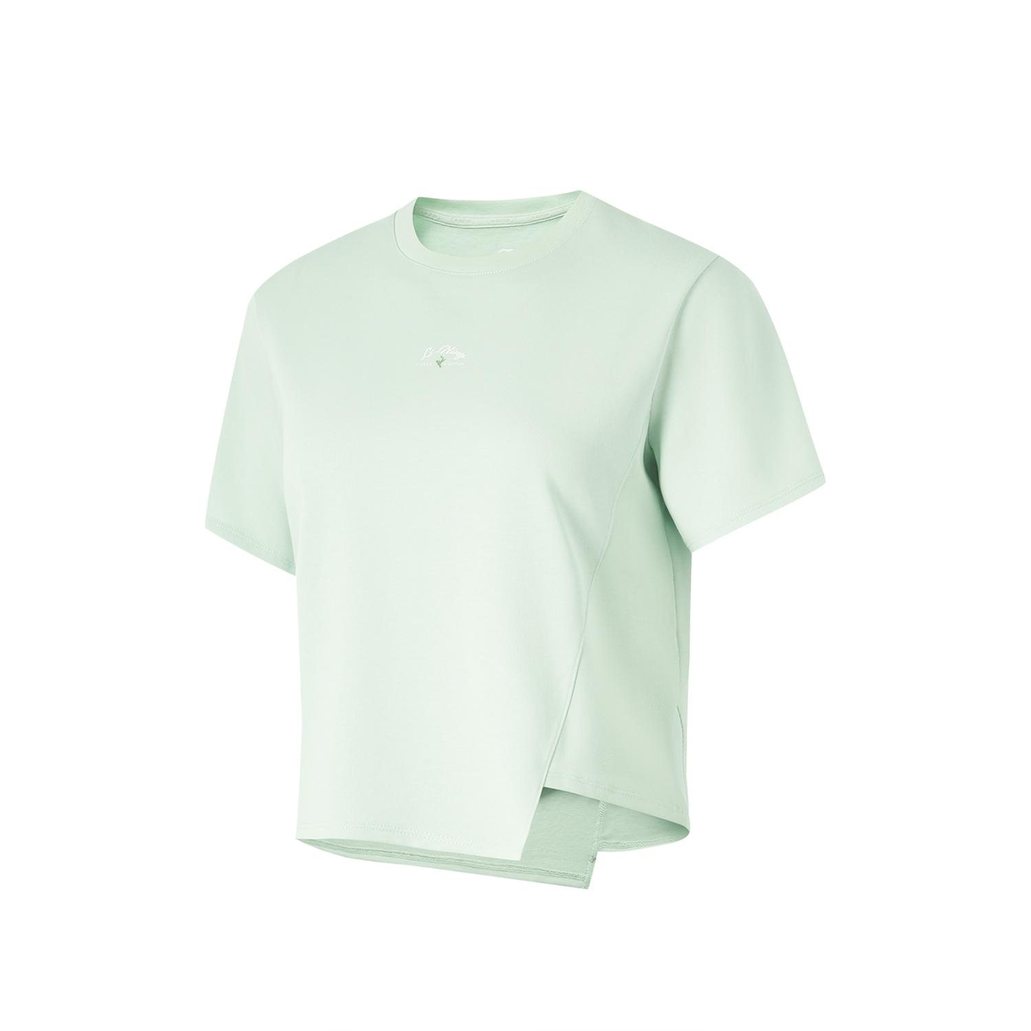 

Li-Ning Ice Feel Comfortable Moisture Wicking Short Sleeve T-Shirt Women Tops Ice-Green ATSU484-2 M