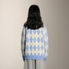 DEESHA Girls' Argyle Plush Crewneck Sweater