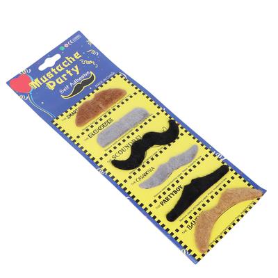 6 Pcs Self Adhesive Novelty Mustache Individualized Costume Fake Moustaches Stickers