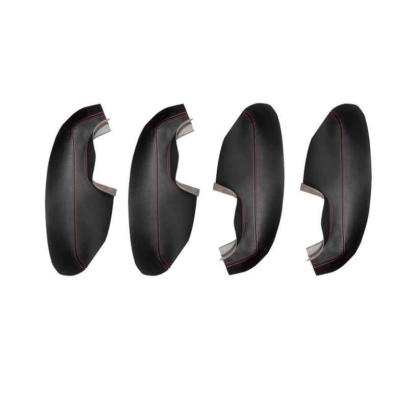 Garniture de couverture de panneau d'accoudoir de porte intérieure de voiture en cuir microfibre, 4 pièces, pour Subaru Forester 2013 2014 2015 2016 2017