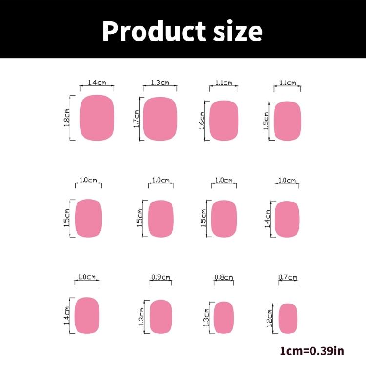 24 Pieces Short Press On Nail Square Shape Stick on Nail False Nail with Chick Designs for Party and Daily Wear