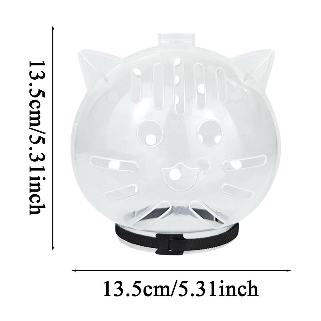 Breathable Sturdy Muzzle Mask Cat Head Cover Space Hood Ball shaped Kitten Protective Helmet Anti-bite Pet Grooming Supplies
