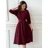 Women's Spring and Summer New Fashionable and Casual Seven Sleeve Waist Slimming Dress