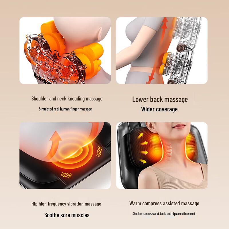 AUX Full Body Kneading Massage Cushion CN plug (adapter included)