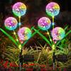 Waterproof Solar Dandelion LED Lawn Light - Three-Head Courtyard Ground Insert