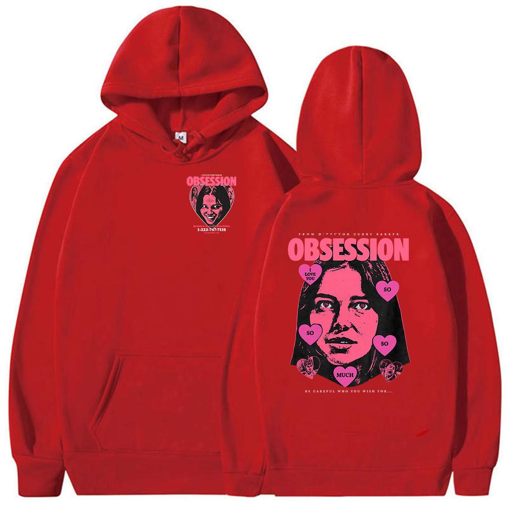 Movie Obsession Horror Hoodie Men Women Vintage Long Sleeve Oversized Sweatshirt Fleece Fashion Clothing