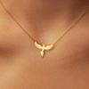 Edelstahl Goldfarbe Vogel Anhänger Halskette für Damen Exquisite Feine Kette Phönix Feuervogel Halskette Anhänger Schmuck Geschenke