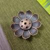 1PC Alloy Incense Burner Stick Holder Plate Buddhism Lotus Censer Bronze Nasturtium Incense Burner 7