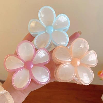 Large Flower Hair Claws Crab Hair Clips Women Girls Sweet Candy Ponytail Holder Hair Clamps Barrettes Hairpin Hair Accessories
