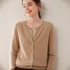 Autumn-Winter Cashmere Knit Cardigan: Women's Long Sleeve Loose Fit, Warm & Versatile Sweater.