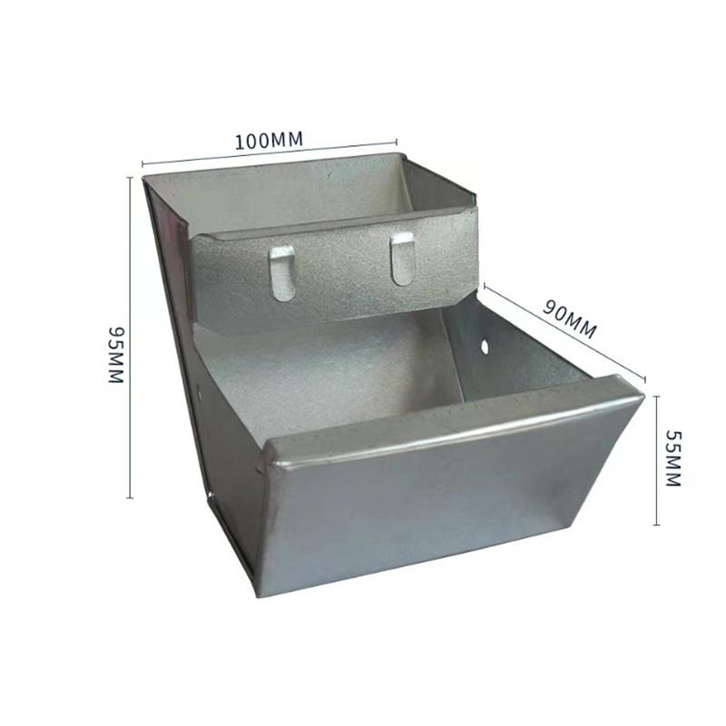New 1Pc Large Capacity Rabbit Feed Box Plastic Steel Rabbit Feed Box Rabbit Feed Feeder Rabbit Anti Pickling Feed Trough серебряный