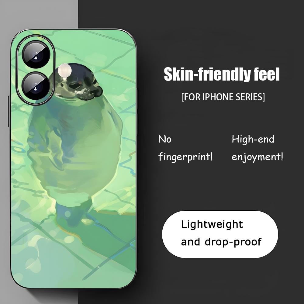 Popular Seal Design Fashion Phone Case For iPhone 17 16 15 14 13 12 11 X XR XS 8 Plus Mini Pro Max Soft Black Shockproof Cover