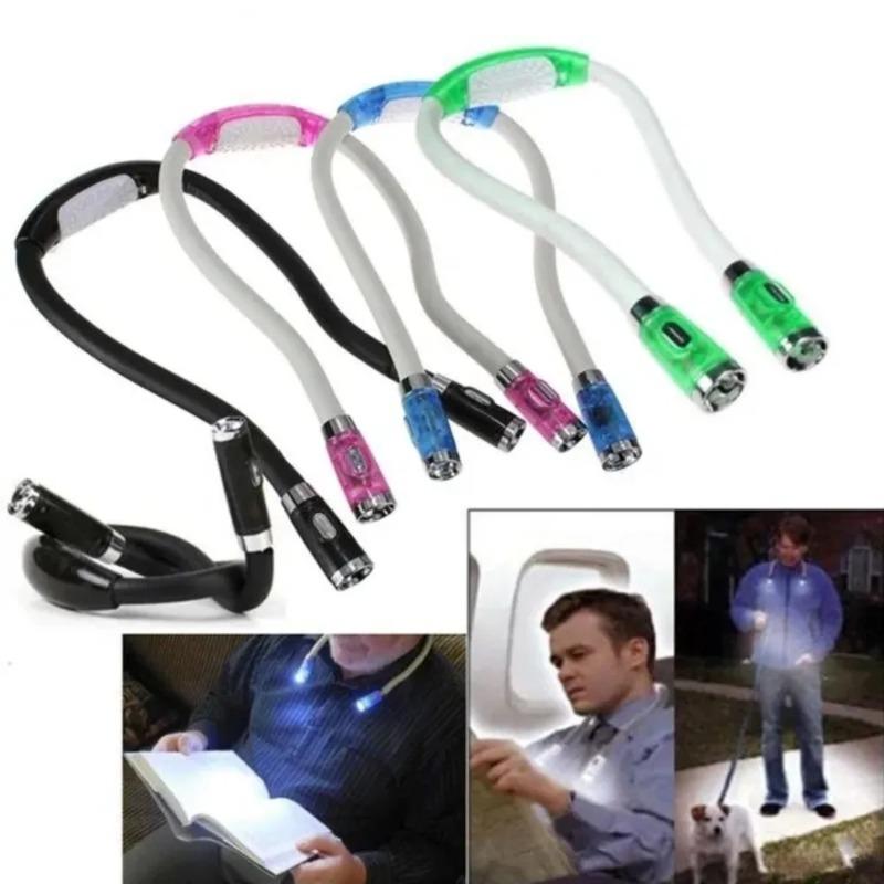 Book Light Led Neck Hug Reading Lamp Flexible Handsfree Novelty Led Night Light Flashlight Indoor Outdoor Camping Light