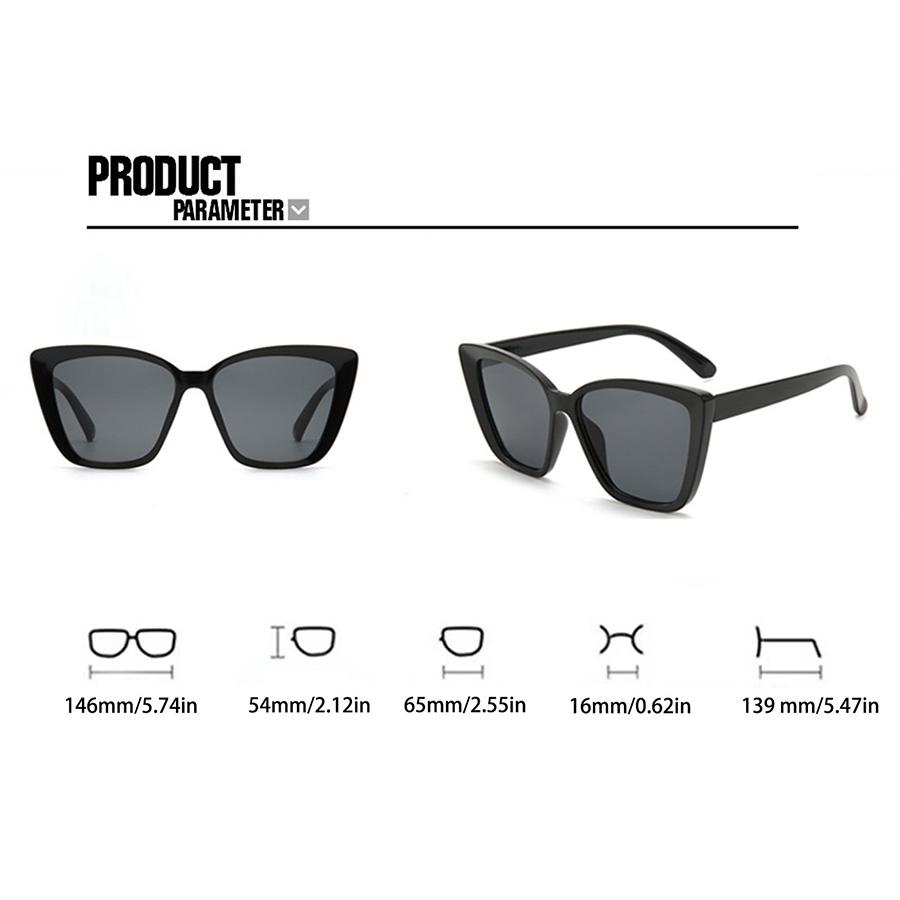 5PCS Women Plastic Large Cat Eye SunGlasses For Daily School Beach Travel Party Clothing Accessories