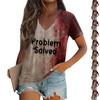 Women's Fashion Casual Long Sleeve Halloween Printed V-Neck Top