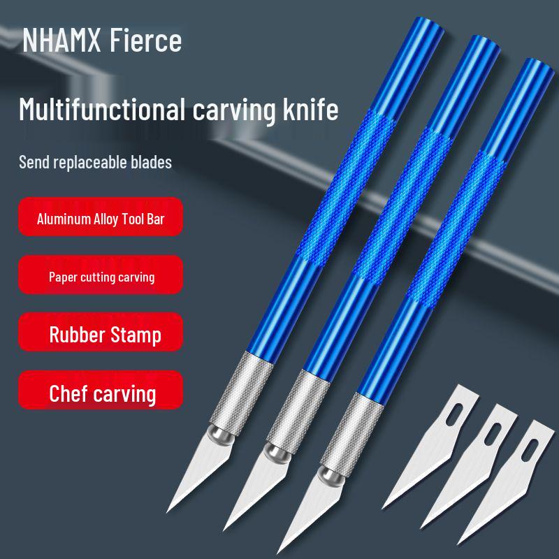 Carving Knife & Pen Knife Craft Set: Paper Cutter, Student Rubber Stamp, Wood Carving Tools
