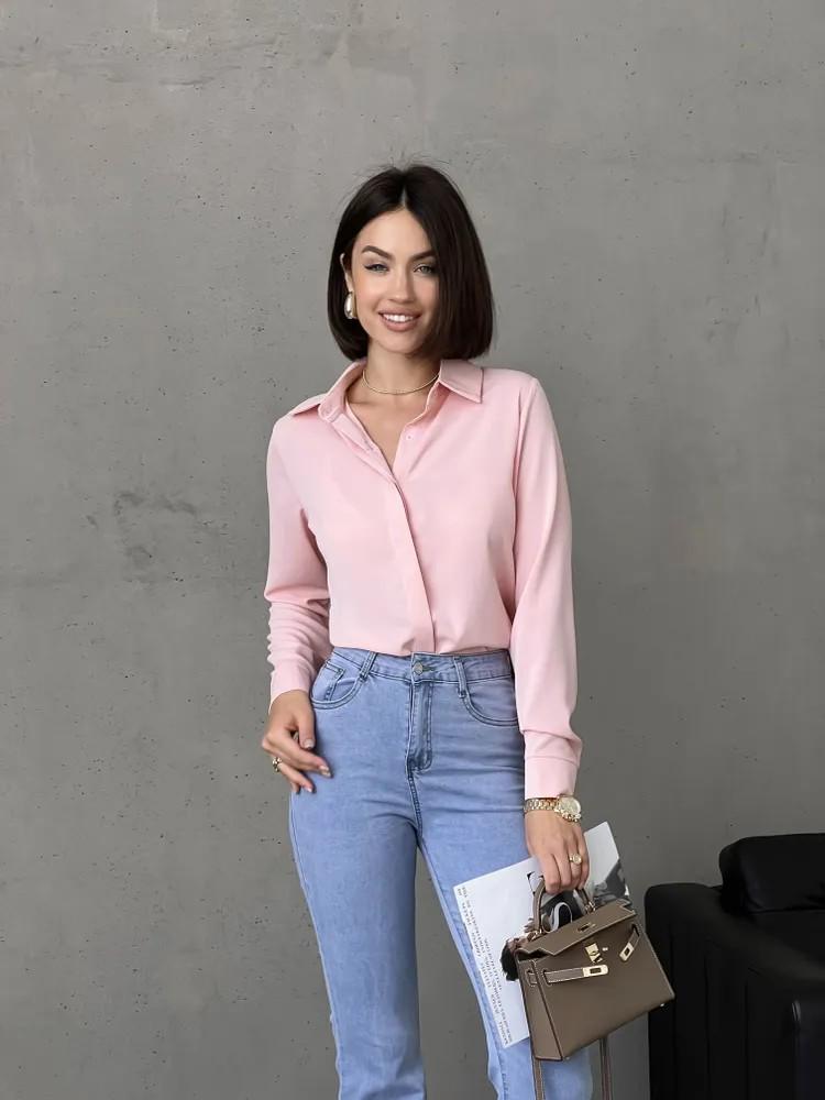 European-American Slim Fit Long-Sleeved Shirt: Elegant & Modern