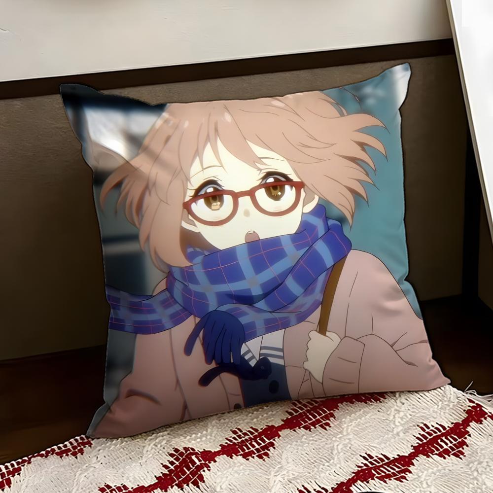Anime BBeyond the BBoundary Cushion Cover Reversible Soft Durable Pillow Cover Home  Car MultiScene Use for Daily Comfort