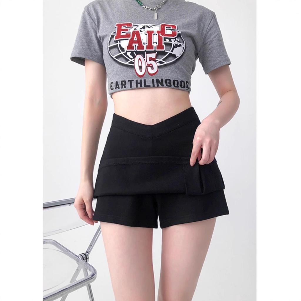 Autumn High Waist Black Slit Skirt for Women - Spicy, Hip-Hugging, Short Skirt Design