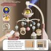 Newborn Baby Plastic Music Mobile Soothing Hanging Toy with Automatic Rotation Bedside Rattle for 0-6 Months