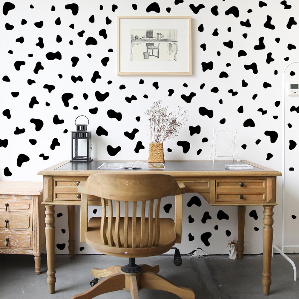 Removable Adhesive Cow Print Stickers Waterproof Cow Decals For Walls Bedroom Living Room Nursery