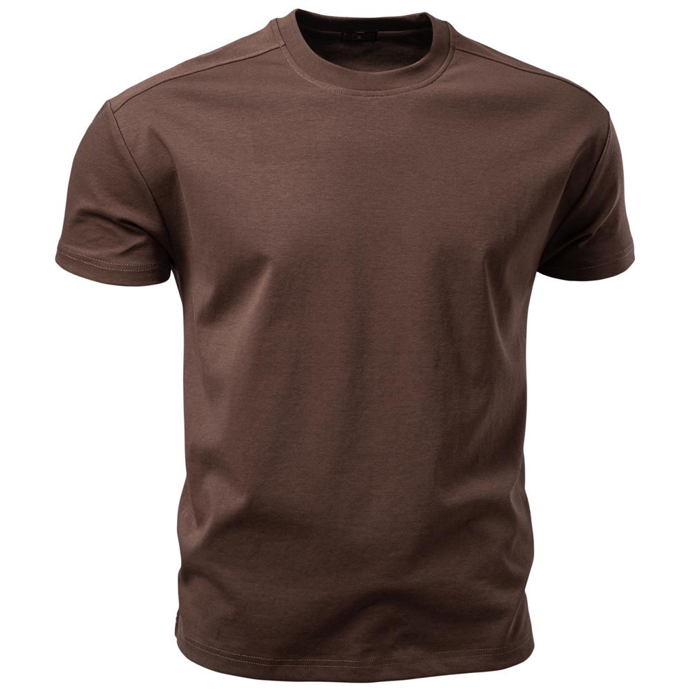 T-shirt da uomo in cotone AIOPESON Vestibilità Regolare Stile Casual Colore Unico T-shirt Base