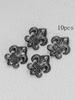 10Pcs Beautiful  Shank Buttons Zinc Alloy Flower Shape Buttons Women'S Sweater Coat Accessories