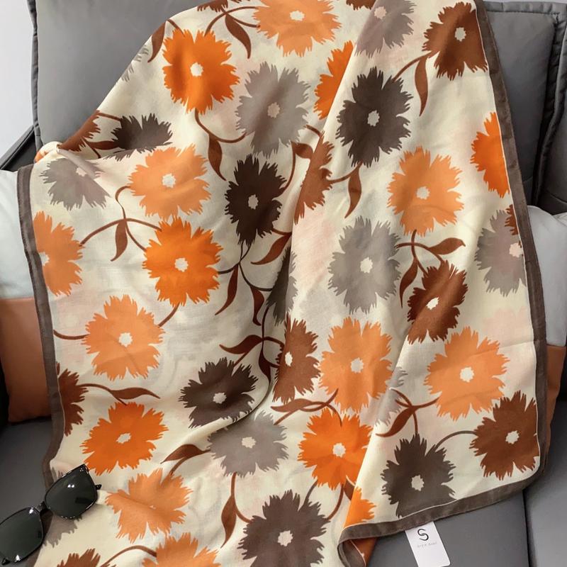 DKjiaFushi Women's Floral Print Long Shawl Scarf