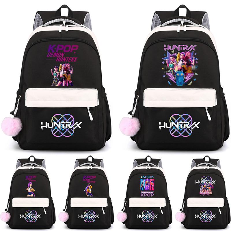 Anime Cute K-Pop Printed Large Capacity Waterproof Backpack for Teenger Student Girl Boy Schoolbag Bookbag Kid Gift Women Travel Bag Mochila