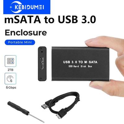 MSATA - USB 3.0 SSD Kutu Muhafaza Mini SATA USB Adaptörü PC Dizüstü Bilgisayar için Harici Katı Hal Disk Kutusu 30x50 mSATA HD Sabit Disk